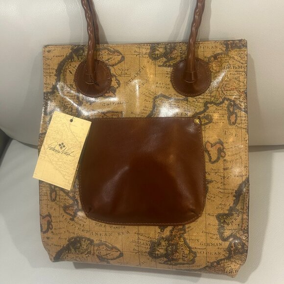 Patricia Nash European Map Cavo Leather Handbag NWT $249 - Picture 5 of 10